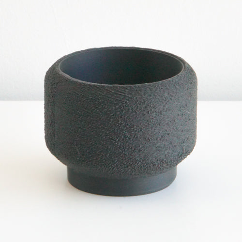 Black Cedar planter with a textured finish