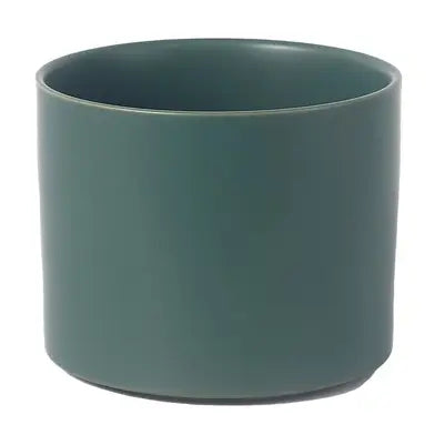 Matte green Grove ceramic cover pot