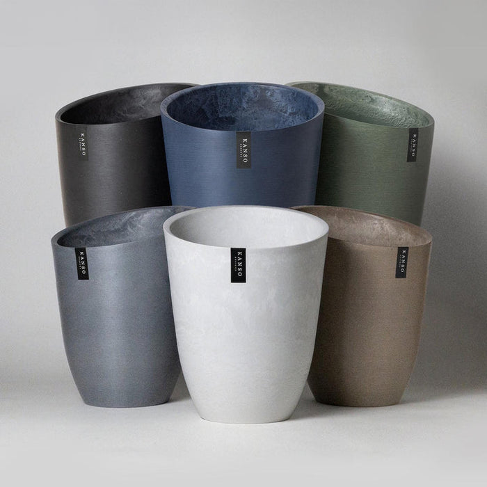 Tall Midnight Blue Angled Planter