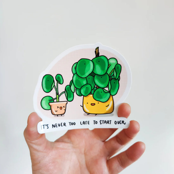 Never Too Late to Start Over Vinyl Sticker