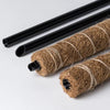 Coco coir support poles with black metal stakes