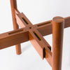 Close-up of the bamboo plant stand's cross joint