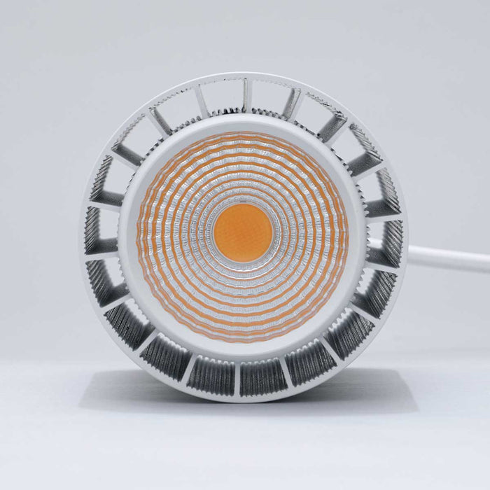 Underside of a white Aspect LED grow light