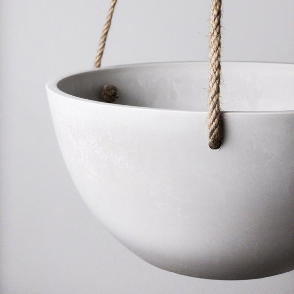 Large white Signature Stone hanging bowl