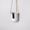 White Signature Stone hanging planter